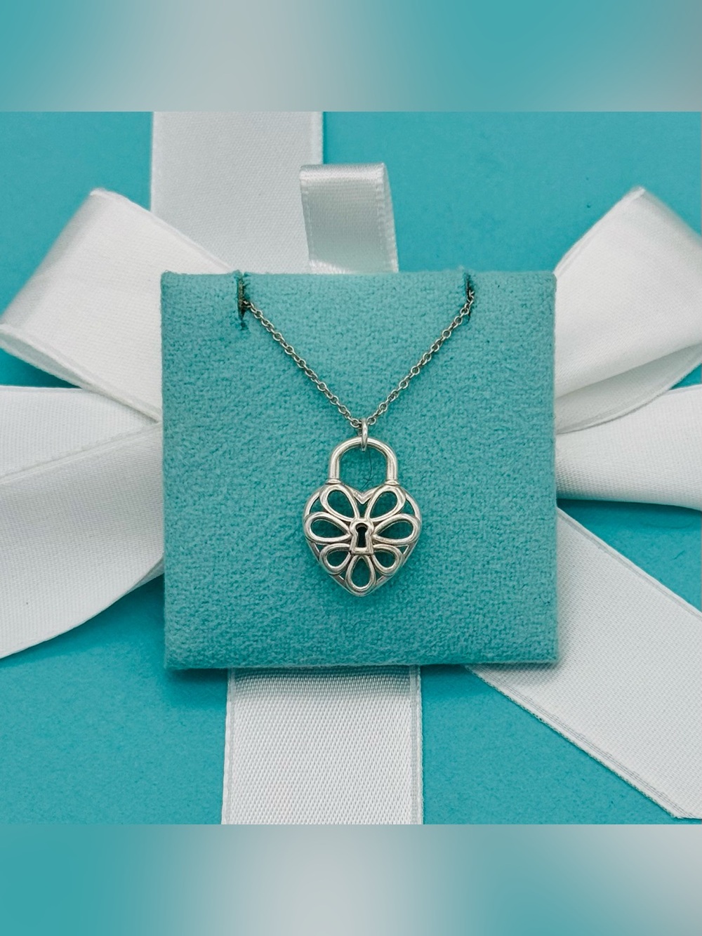 Tiffany & Co. Mini Heart Filigree Necklace